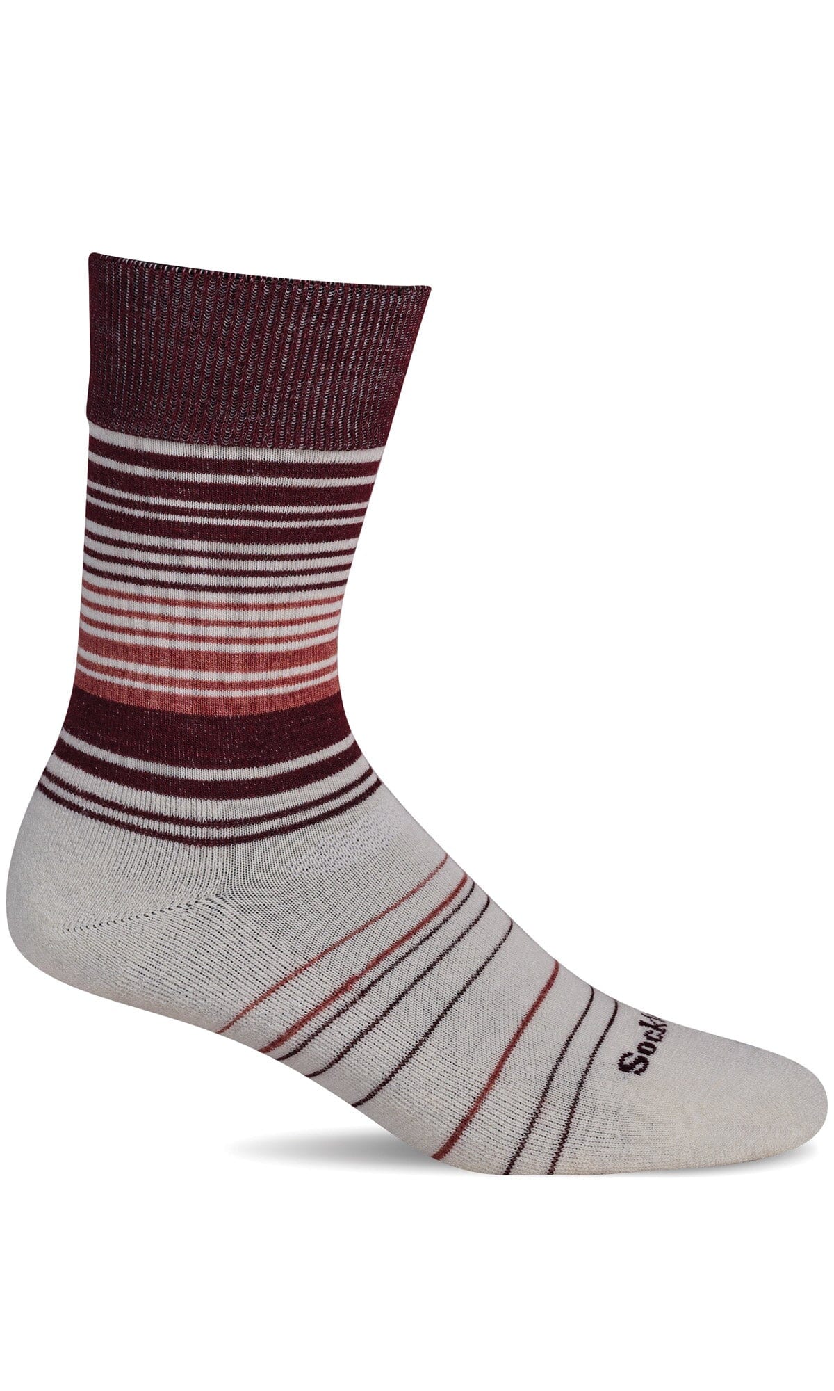 Women's Easy Does It | Relaxed Fit Socks Relaxed Fit/Diabetic Friendly Sockwell S/M Cranberry